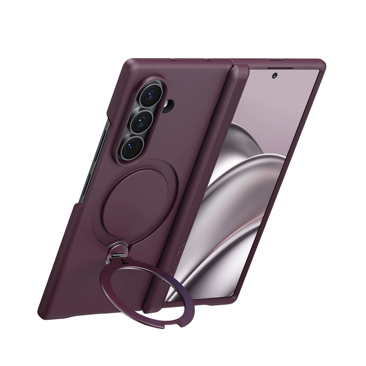 Torras Ostand Q3 Spin for Samsung Galaxy Z Fold 8 Ultra - Deep Purple