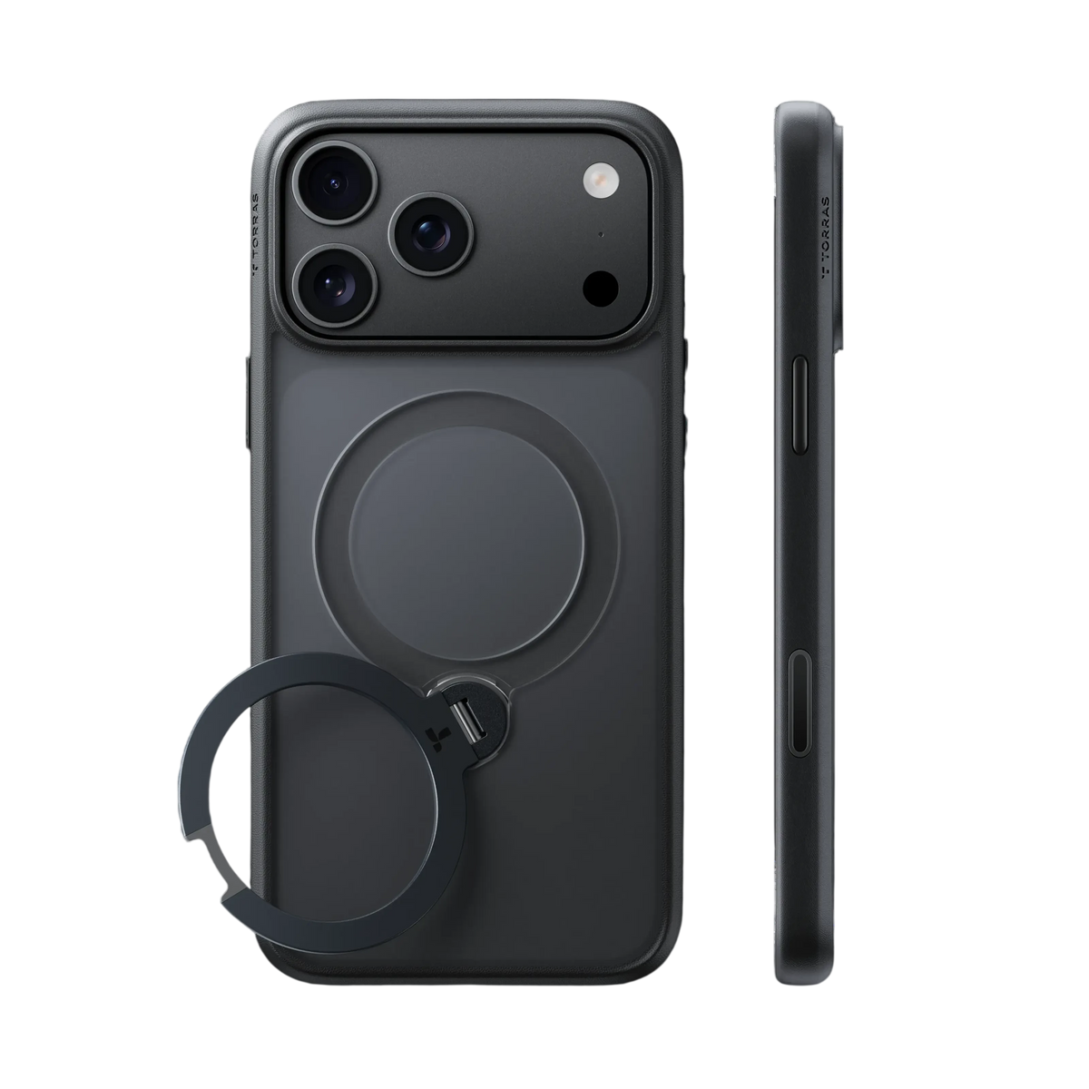 Torras Ostand Q3 Spin Case for iPhone 18 Pro - Black