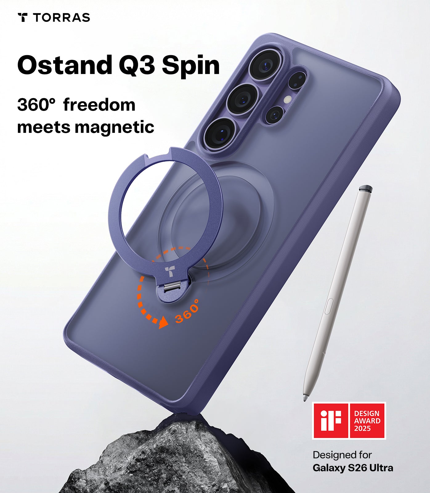 TORRAS Ostand Spin for Samsung Galaxy S26 Ultra