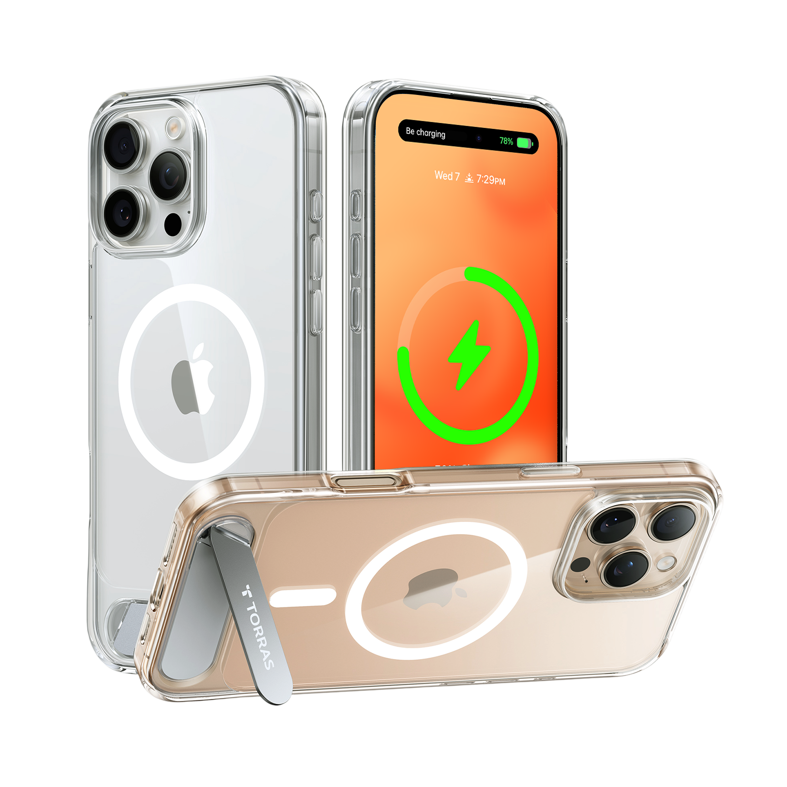 حافظة TORRAS Pstand أفقية ورأسية بمسند MagSafe لهاتف iPhone 16 Pro Max