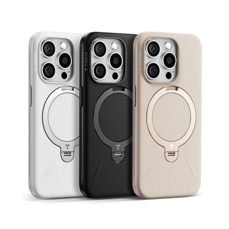 حافظة Torras Ostand بزاوية 360 درجة Spin Fusion MagSafe لهاتف iPhone 16 Pro
