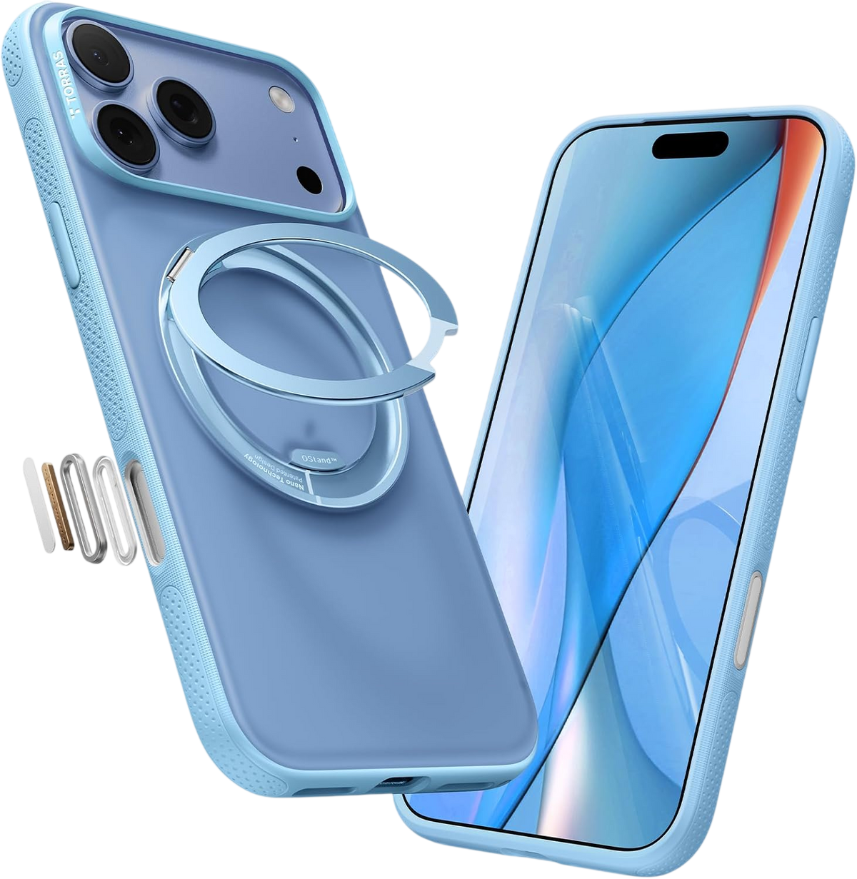Torras Ostand O3 Light Case for iPhone 18 Pro - Blue