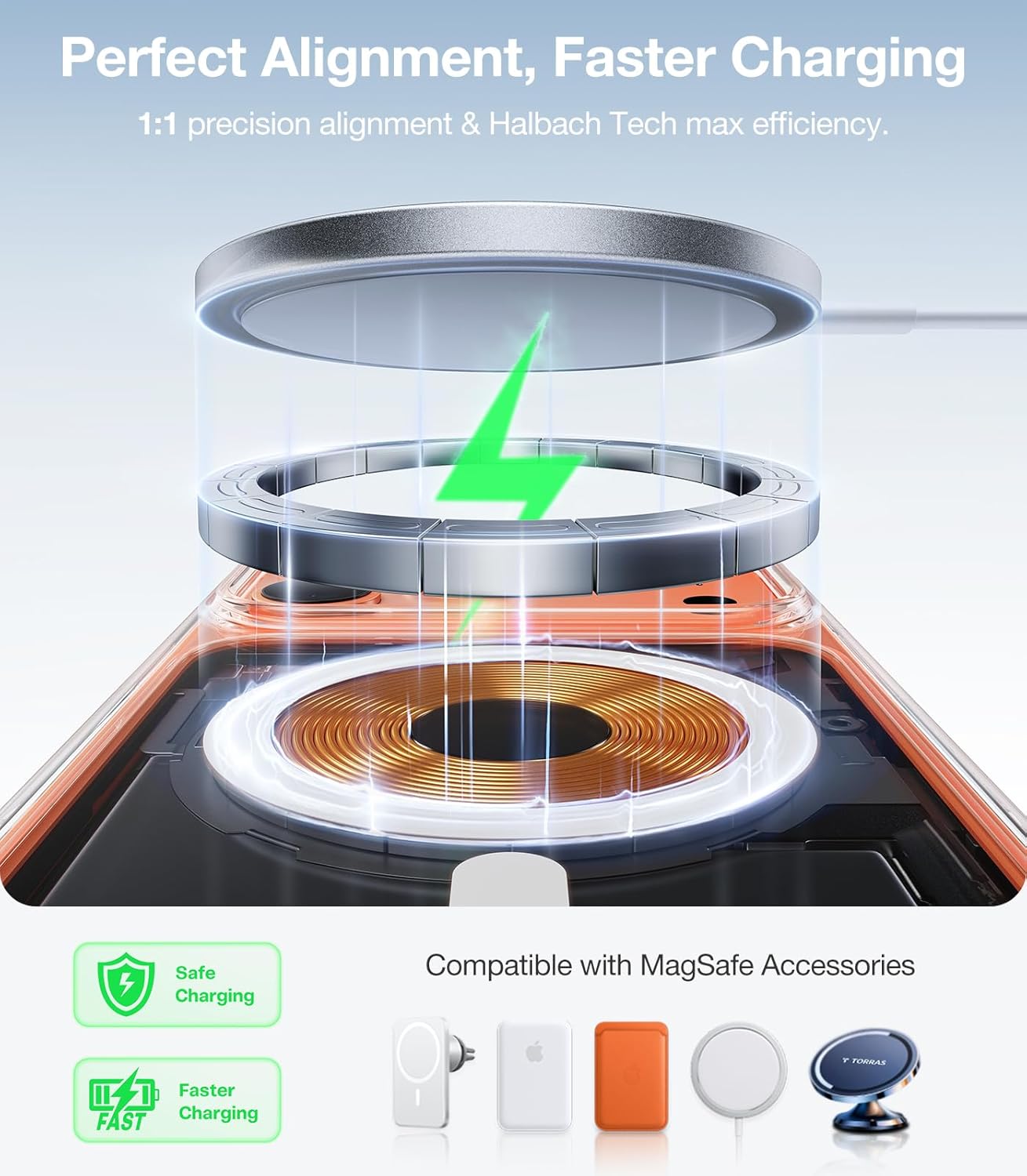 غلاف TORRAS SlimFit MagSafe لهاتف آيفون 17 برو ماكس / 17 برو / آير / 17