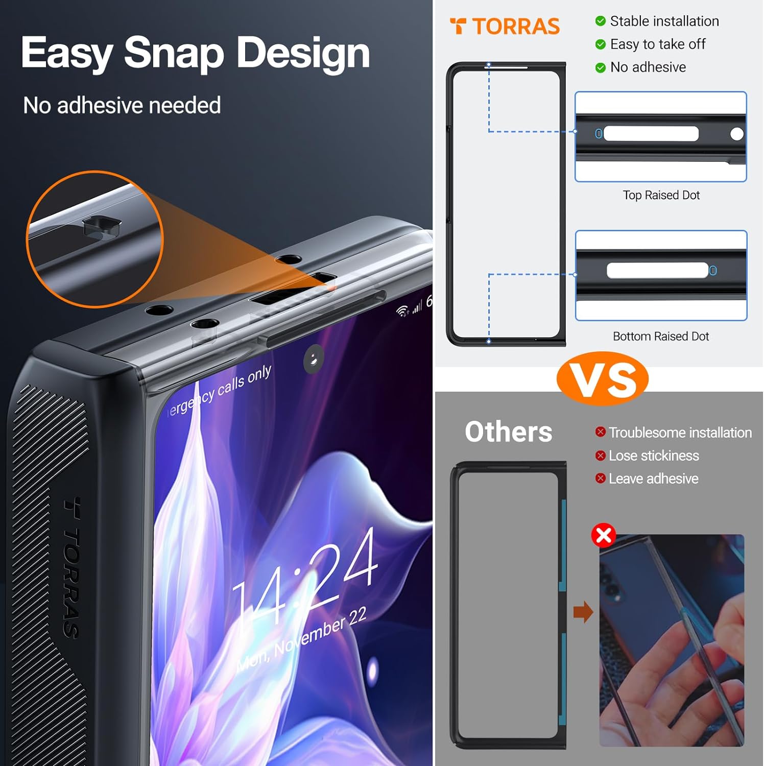 حافظة توراس Armor Stand لـ Galaxy Z Fold 6 بحماية المفصلة بمعيار عسكري MIL
