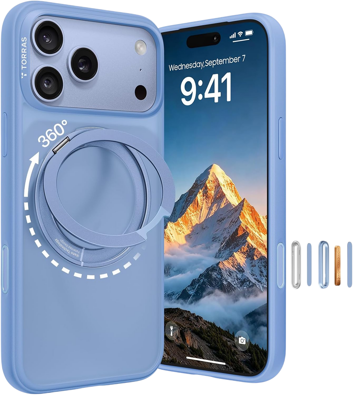 Torras Ostand O1 Guardian Case for iPhone 18 Pro - Blue