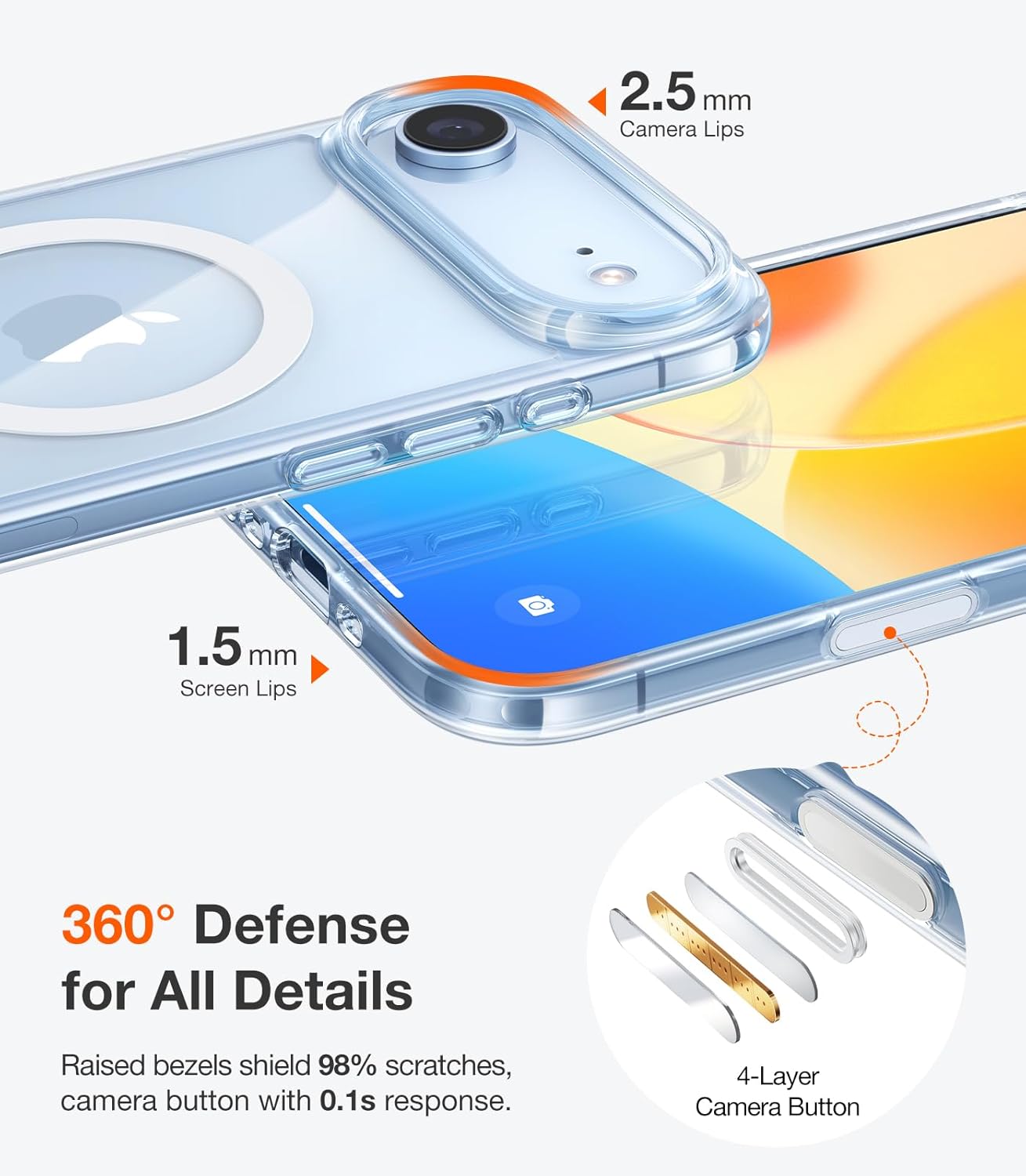 غلاف TORRAS SlimFit MagSafe لهاتف آيفون 17 برو ماكس / 17 برو / آير / 17