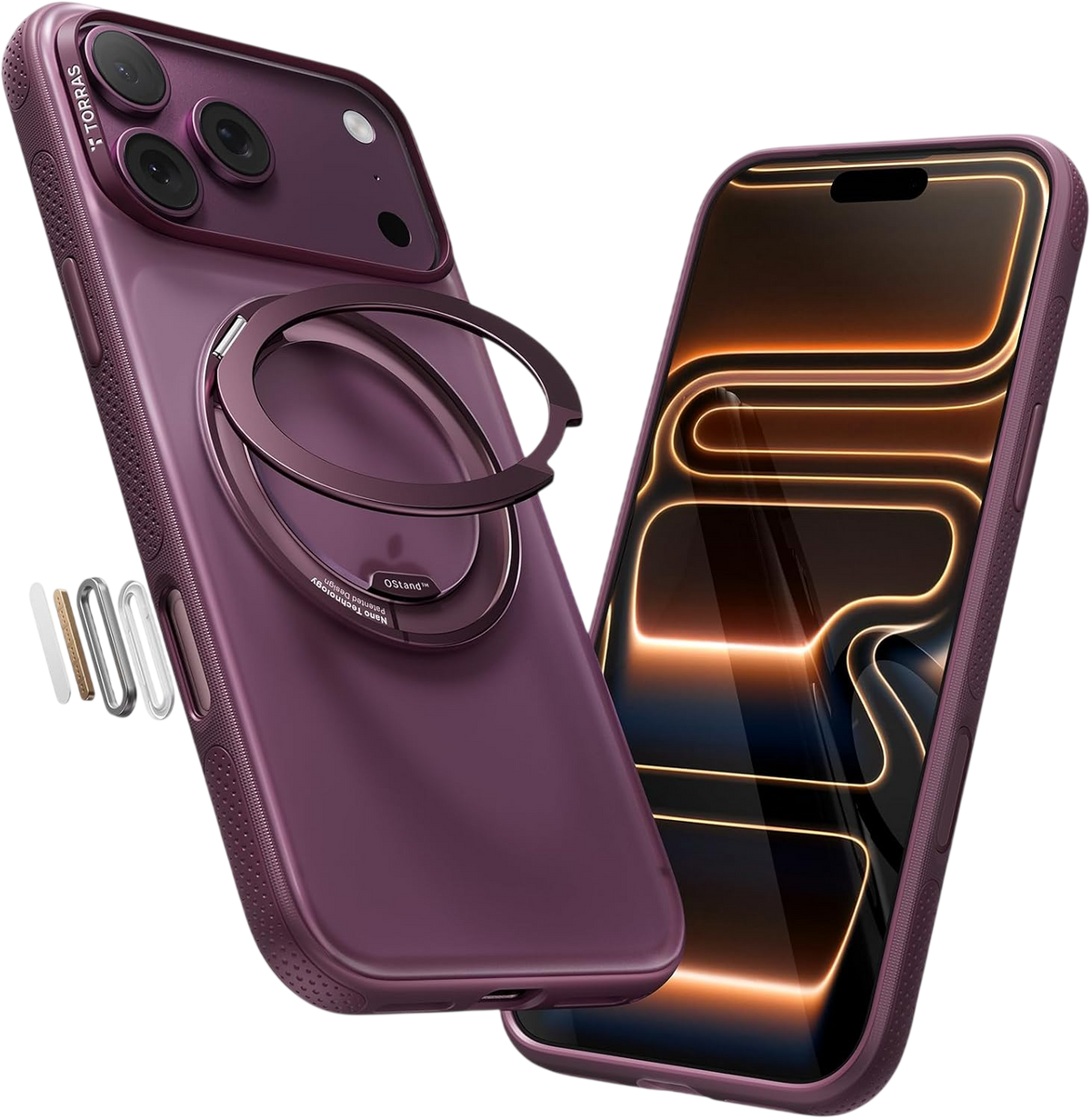 Torras Ostand O3 Light Case for iPhone 18 Pro - Purple