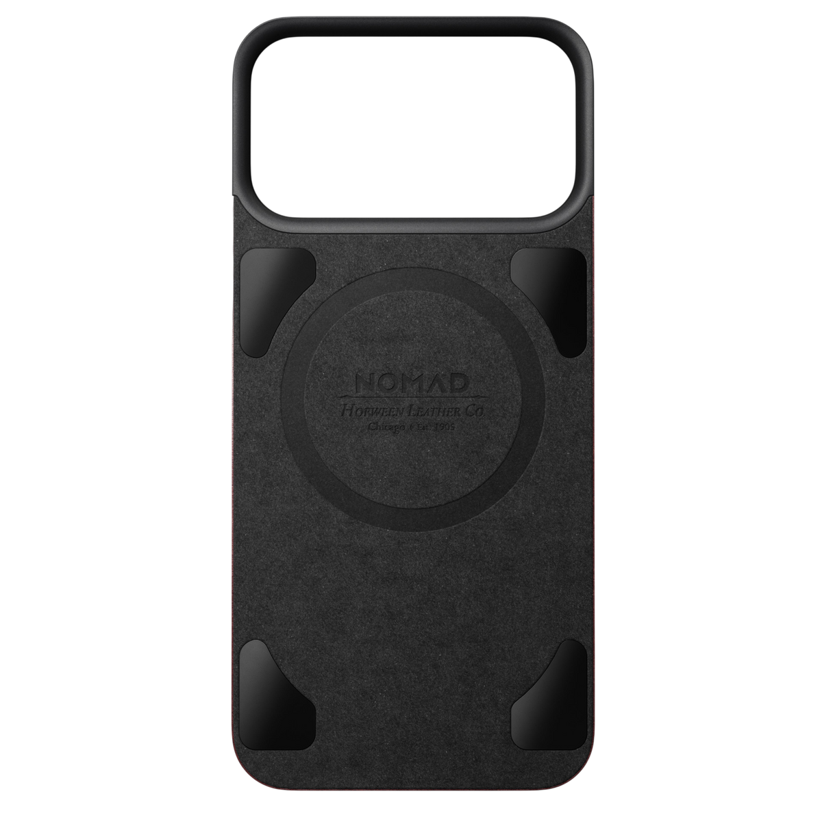Nomad Mag Leather Back for iPhone 18 Pro Max - Burgundy Chromexcel (Horween Leather), view 3