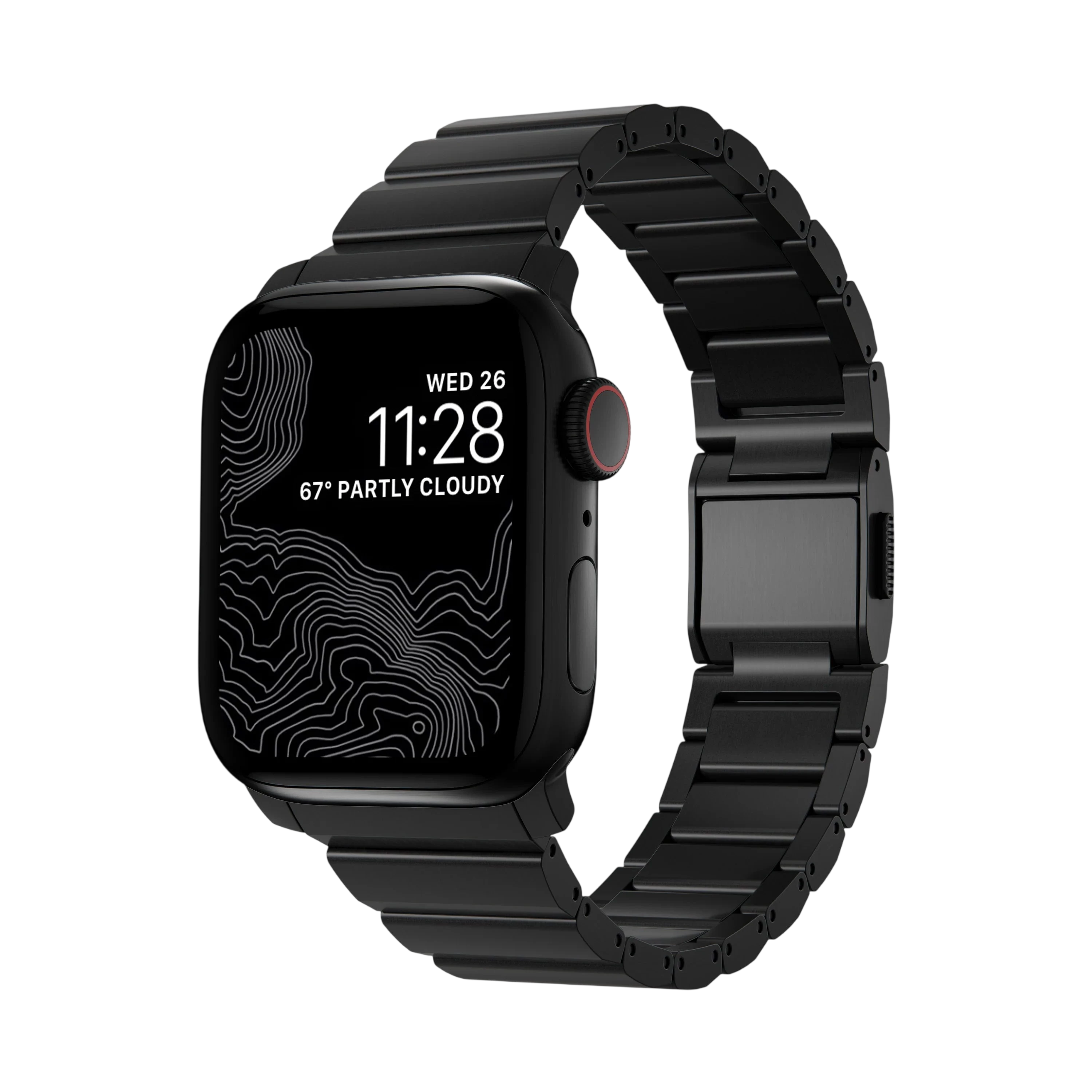 سوار التيتانيوم من الأجهزة الطبيعية من نوماد لساعة أبل 49 ملم / 46 ملم