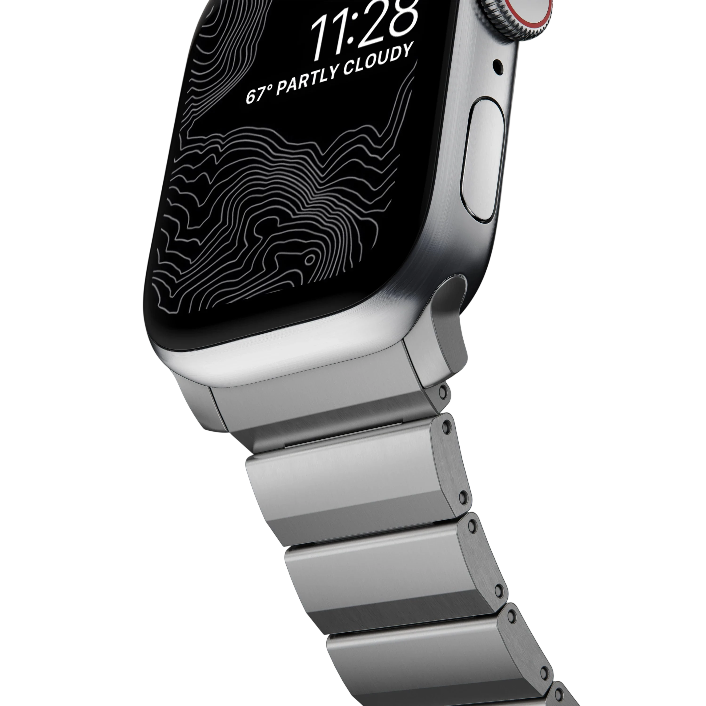 سوار التيتانيوم من الأجهزة الطبيعية من نوماد لساعة أبل 49 ملم / 46 ملم