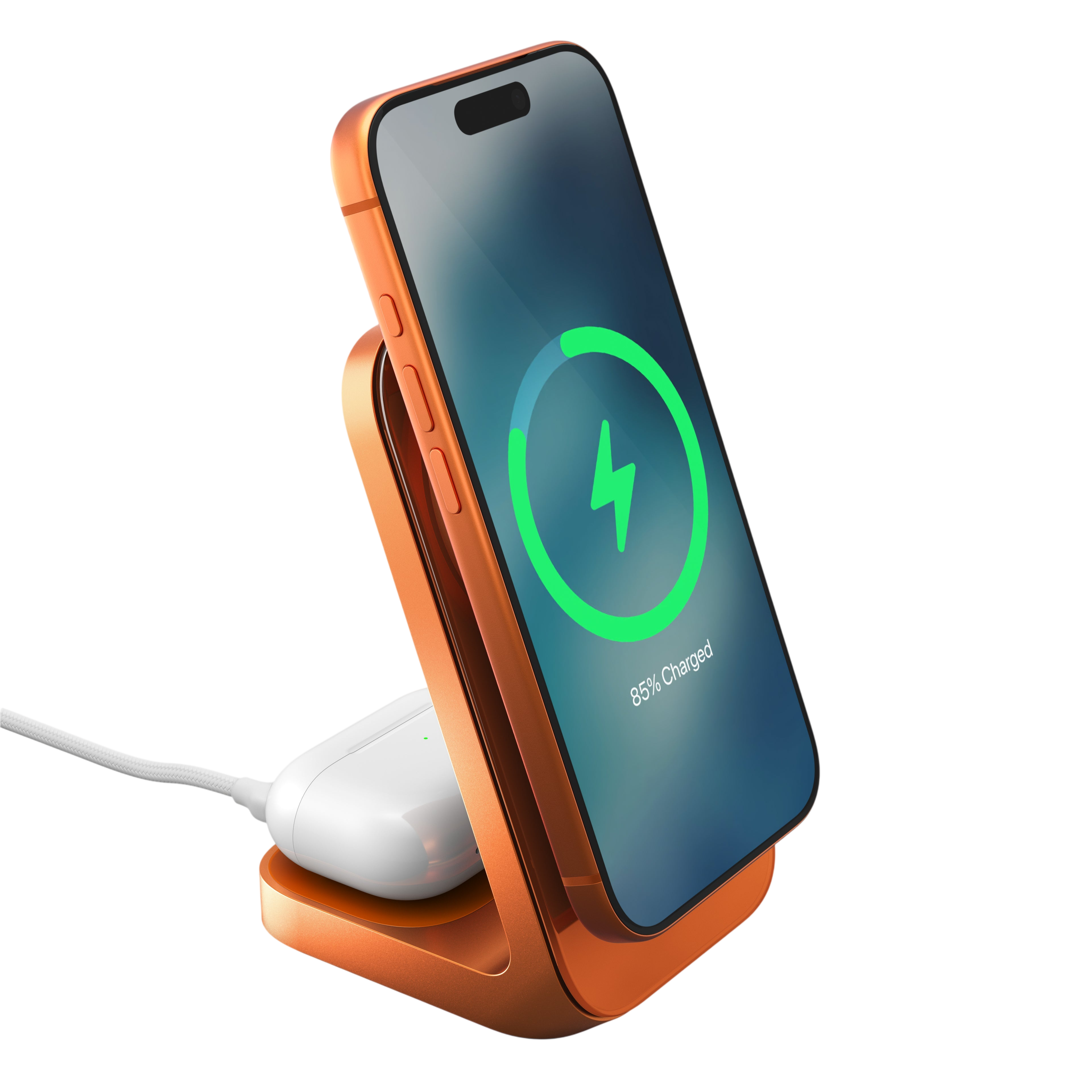 Nomad Stand One (4th Gen) Qi2.2 - Stellar Orange #color_stellar-orange