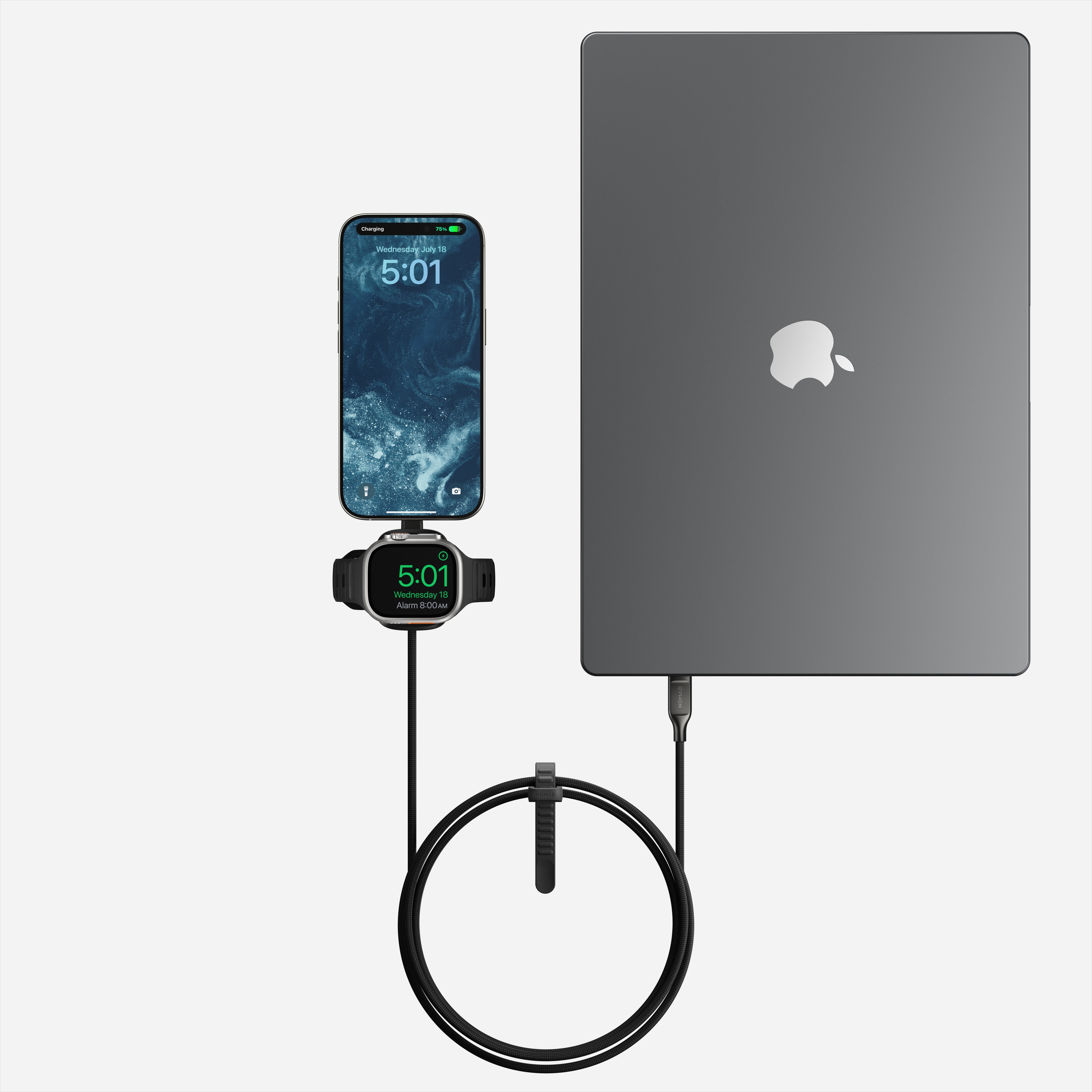 كابل نوماد العالمي لساعة آبل 1.5 متر | يو إس بي-سي | الشحن السريع لساعة آبل