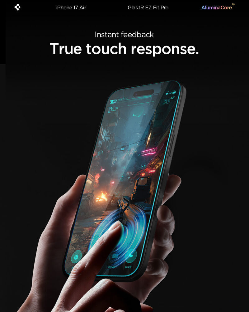 واقي شاشة سبجن GLAS.tR EZ Fit لجهاز آيفون إير (عبوة واحدة)