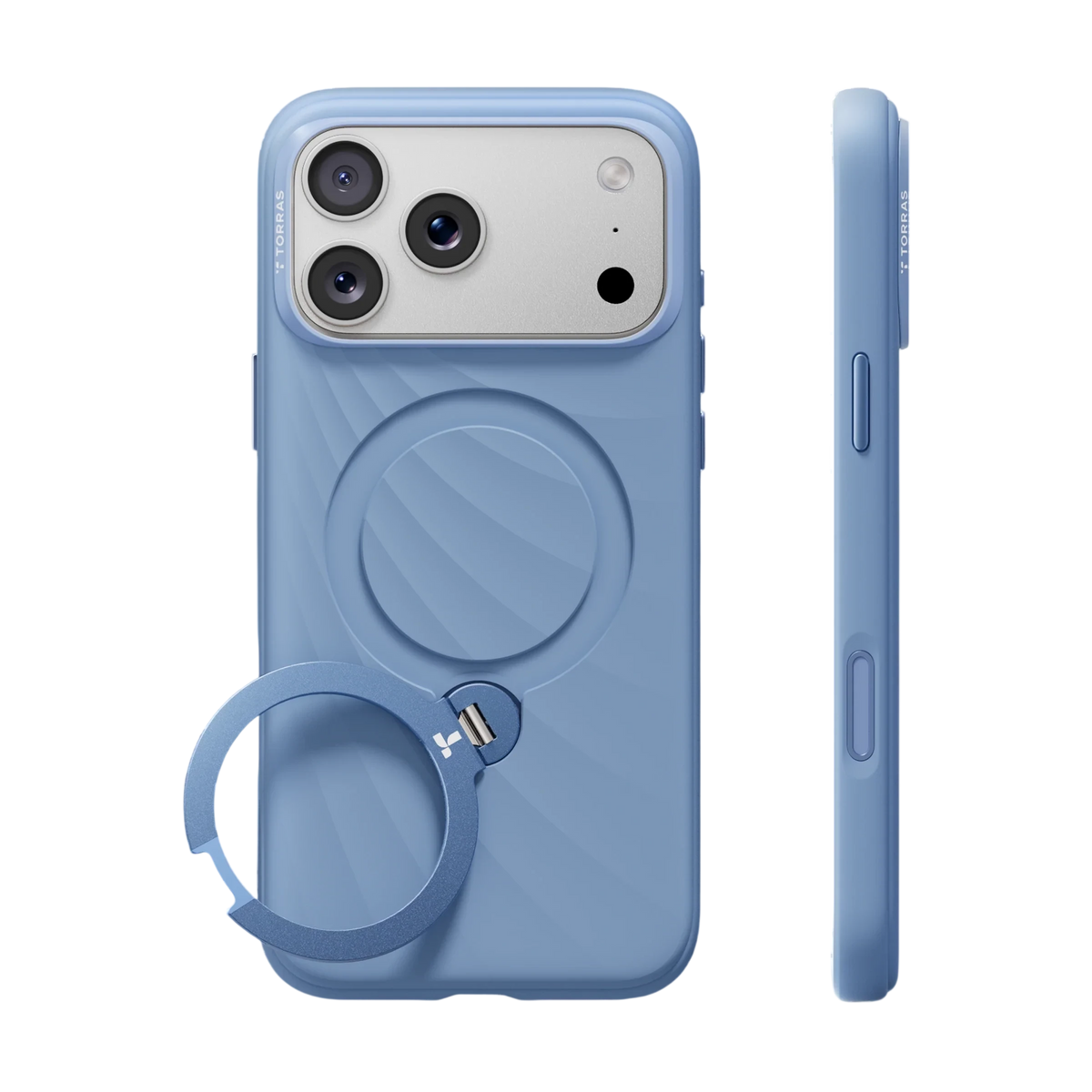 Torras Ostand Q3 Silicone Case for iPhone 18 Pro Max - Grey