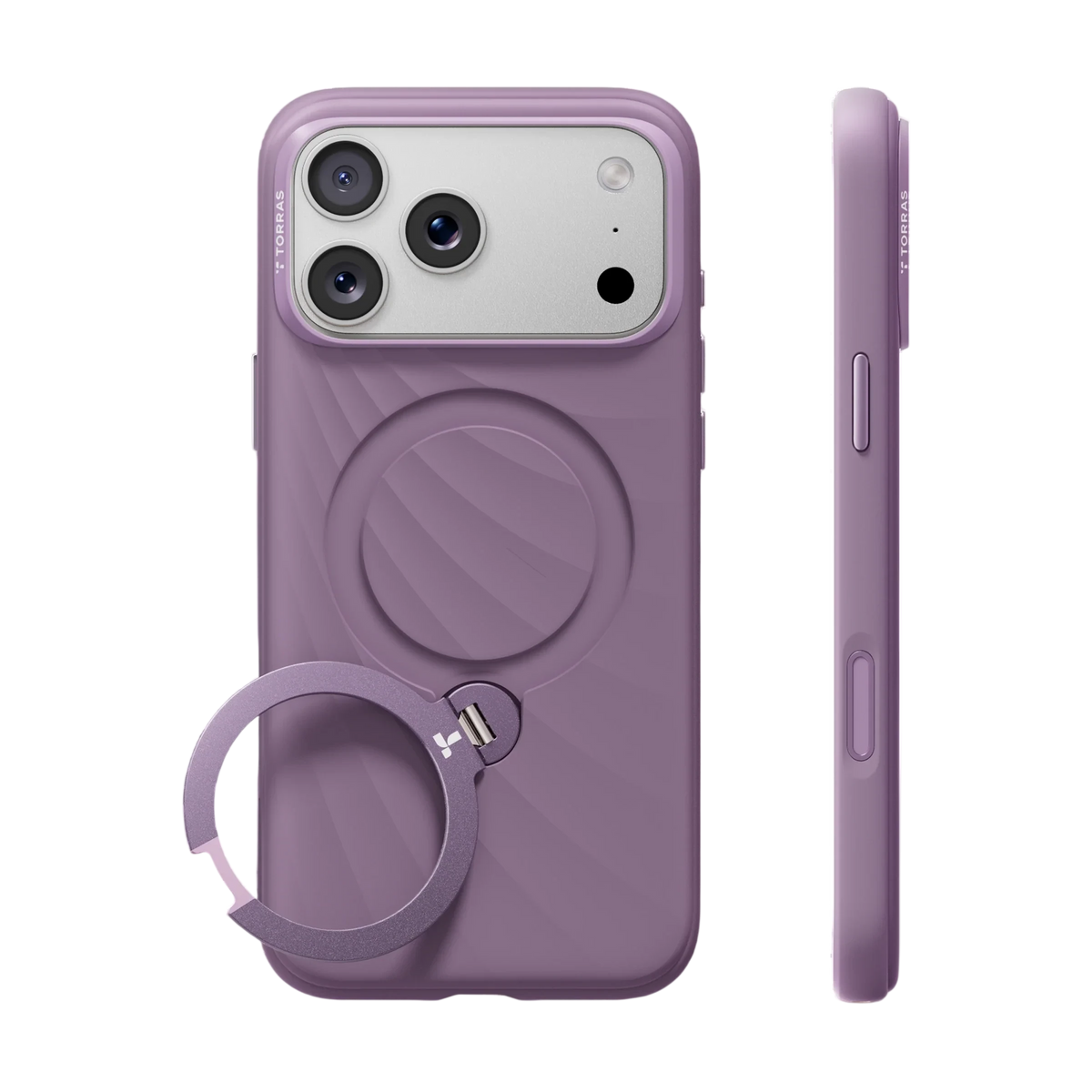 Torras Ostand Q3 Silicone Case for iPhone 18 Pro - Purple