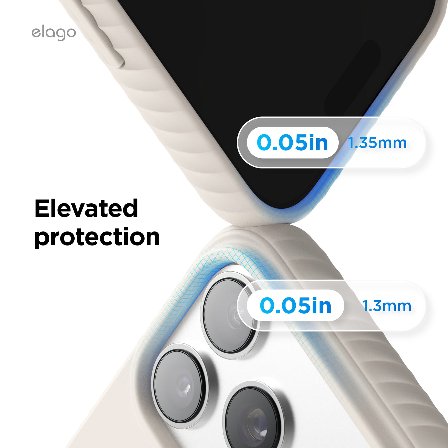 Elago MagRidge Silicone Case for iPhone 17 Pro / iPhone 18 Pro - Stone