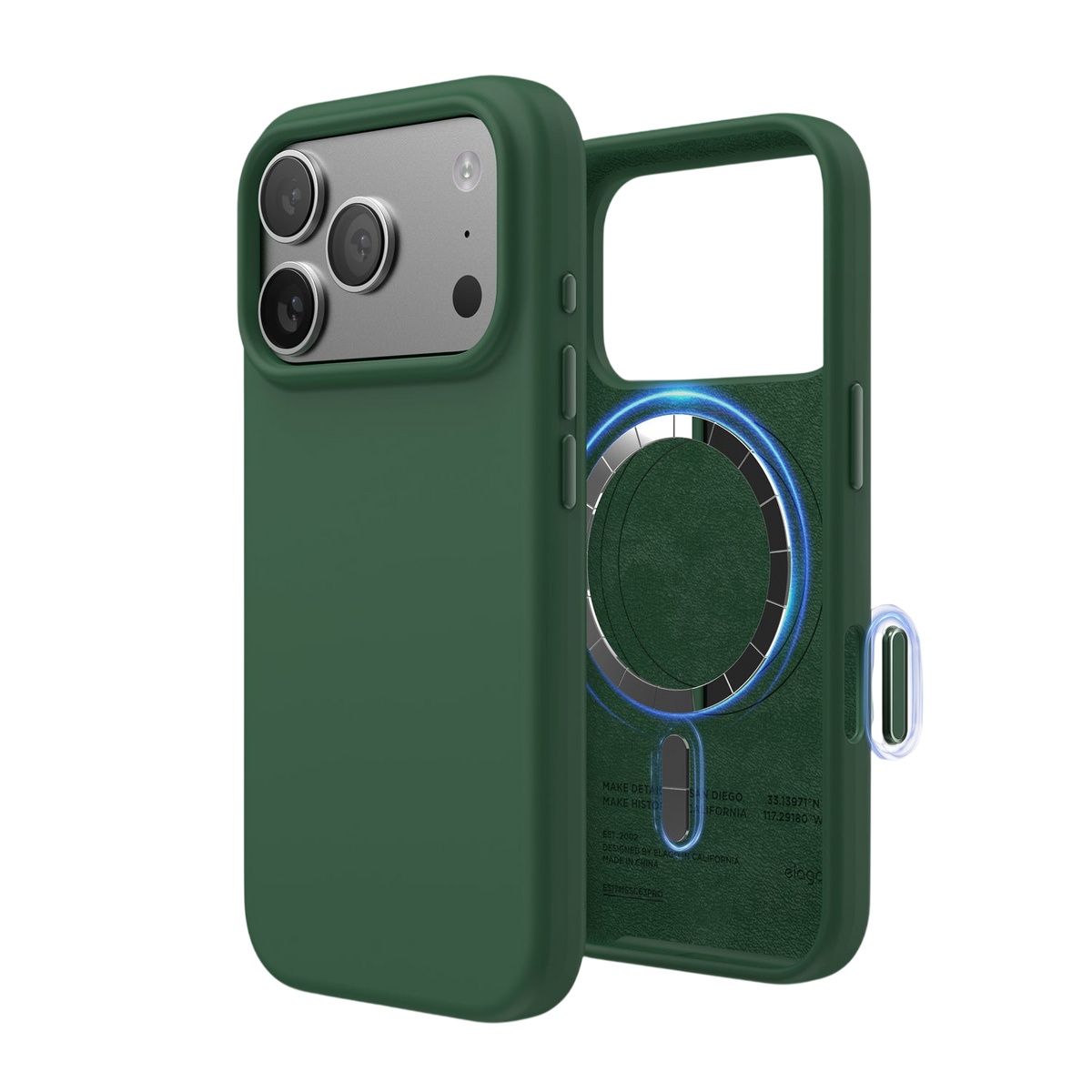 Elago Mag Silicone Case for iPhone 17 Pro / iPhone 18 Pro - Alpine Green