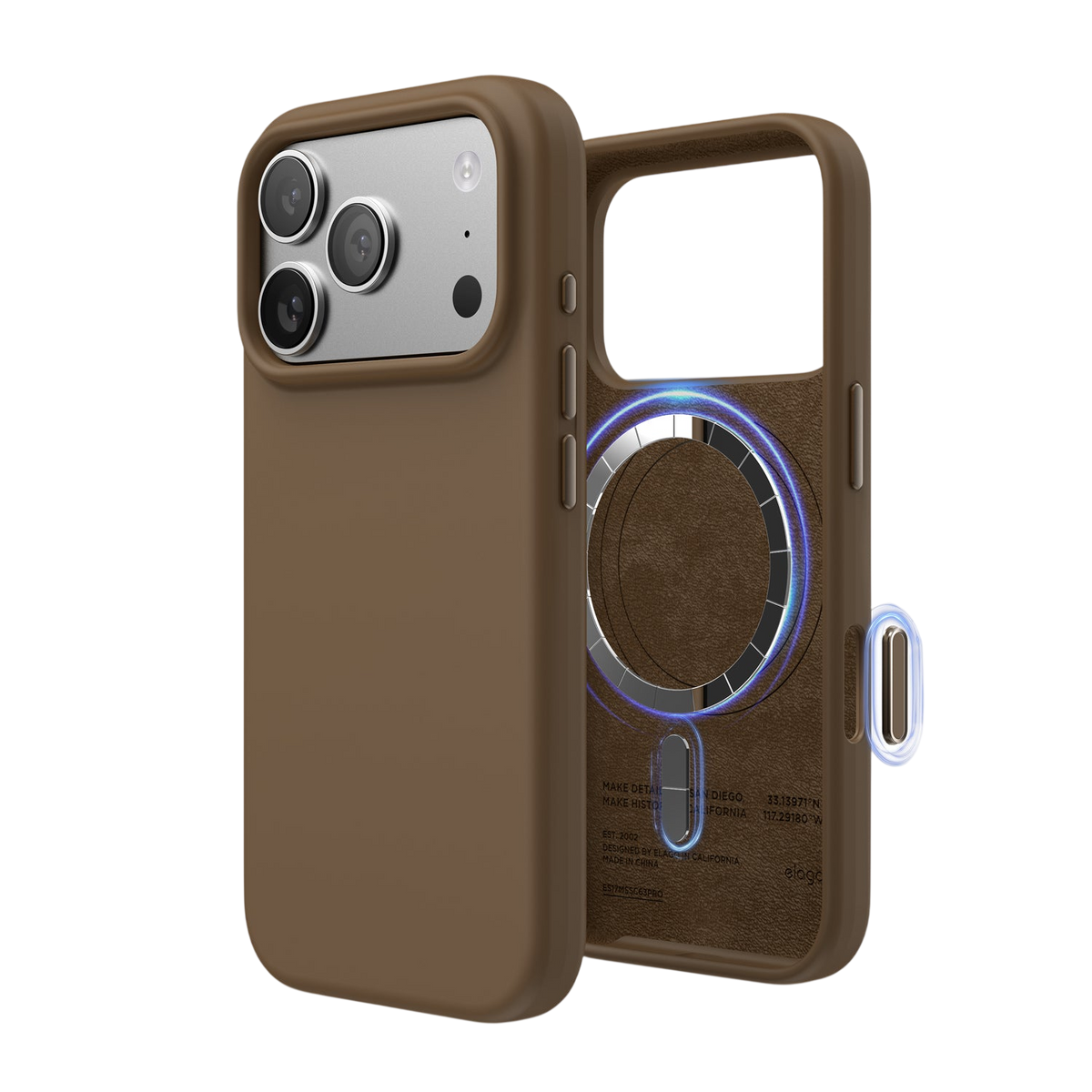 Elago Mag Silicone Case for iPhone 17 Pro / iPhone 18 Pro - Brown