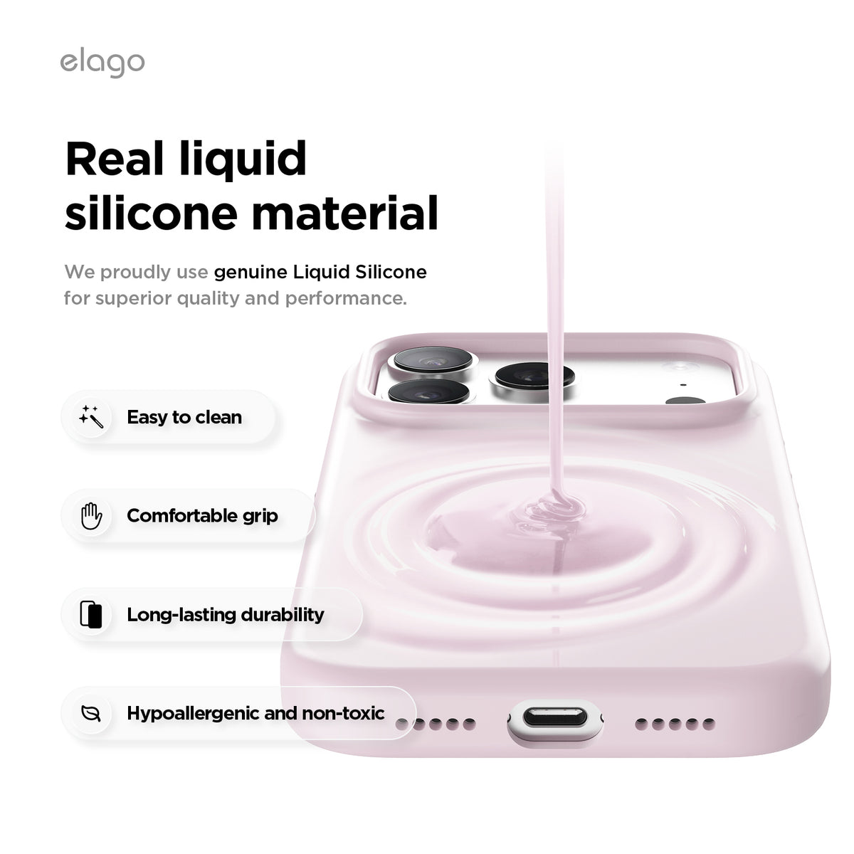 Elago Mag Silicone Case for iPhone 17 Pro / iPhone 18 Pro - Light Lilac