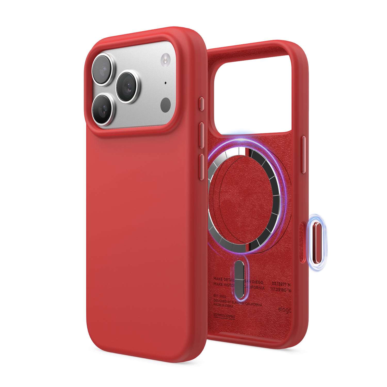 Elago Mag Silicone Case for iPhone 17 Pro / iPhone 18 Pro - Red