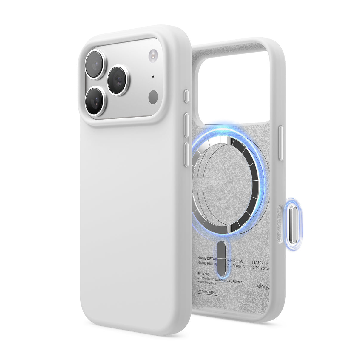 Elago Mag Silicone Case for iPhone 17 Pro / iPhone 18 Pro - White