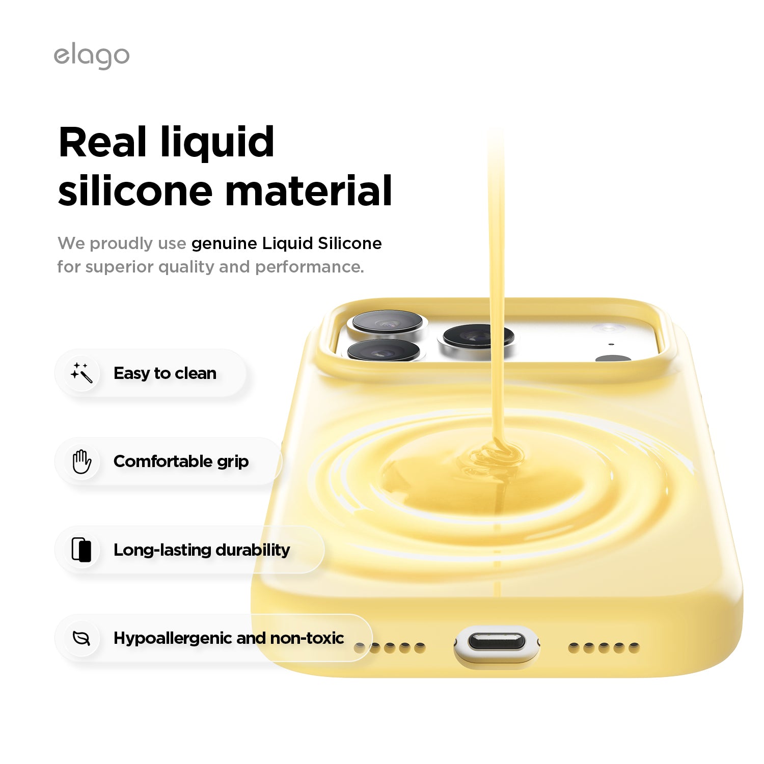 Elago Mag Silicone Case for iPhone 17 Pro / iPhone 18 Pro - Yellow