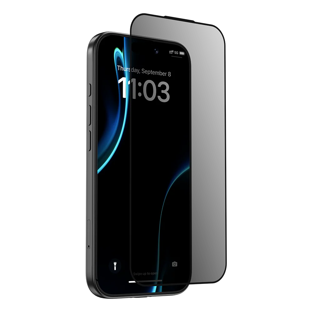 واقي شاشة الخصوصية زجاج ووريور من بنكس لـ iPhone 17 Pro Max / 17 Pro / Air / 17