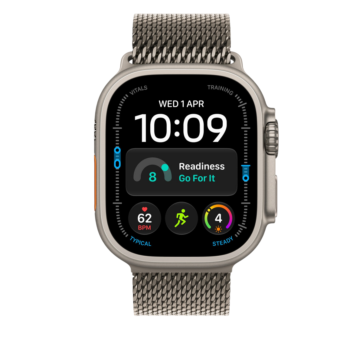 Apple Watch Ultra Titanium Milanese Loop (49mm) - Natural Titanium - alternate view 2