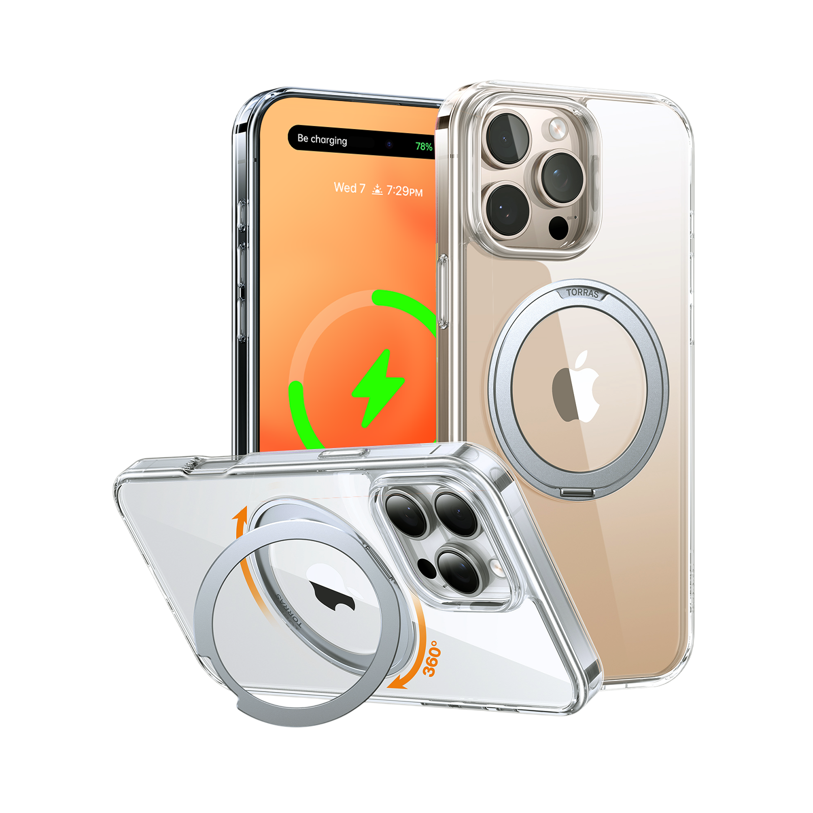 TOORAS Ostand Pro حافظة MagSafe قابلة للدوران 360 درجة لهاتف iPhone 16 Pro