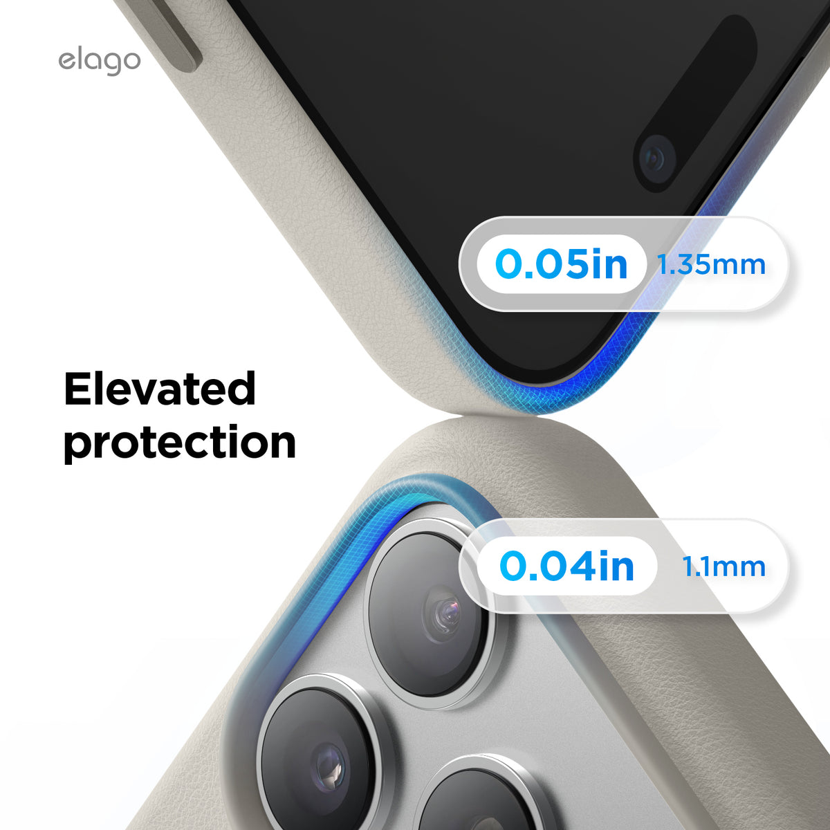 Elago MagLeather Case for iPhone 17 Pro Max / iPhone 18 Pro Max - Light Grey