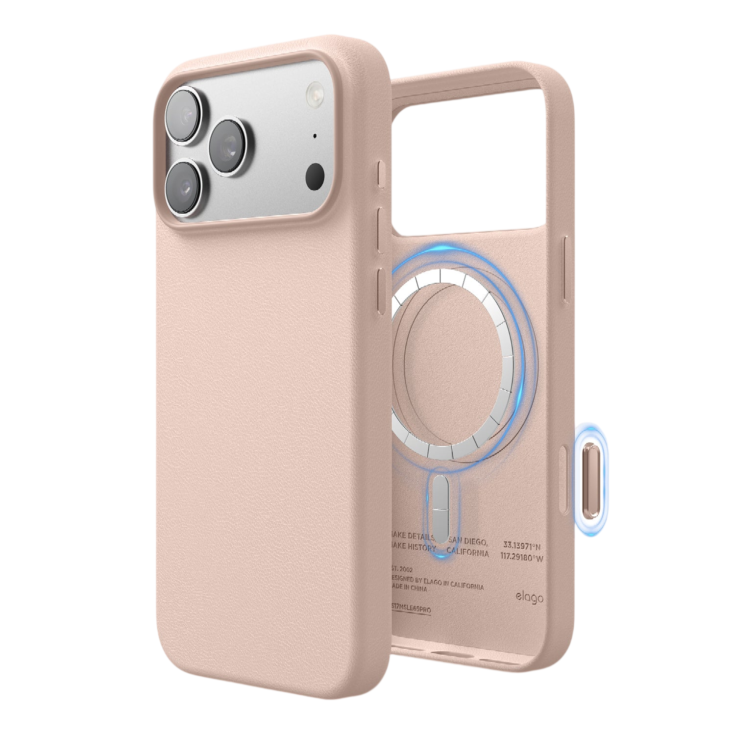 Elago MagLeather Case for iPhone 17 Pro Max / iPhone 18 Pro Max - Lovely Pink