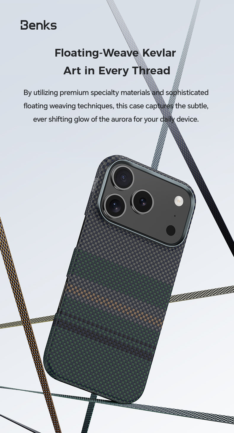 Benks Aurora Air C1 Case built with Kevlar® for iPhone 18 Pro - features