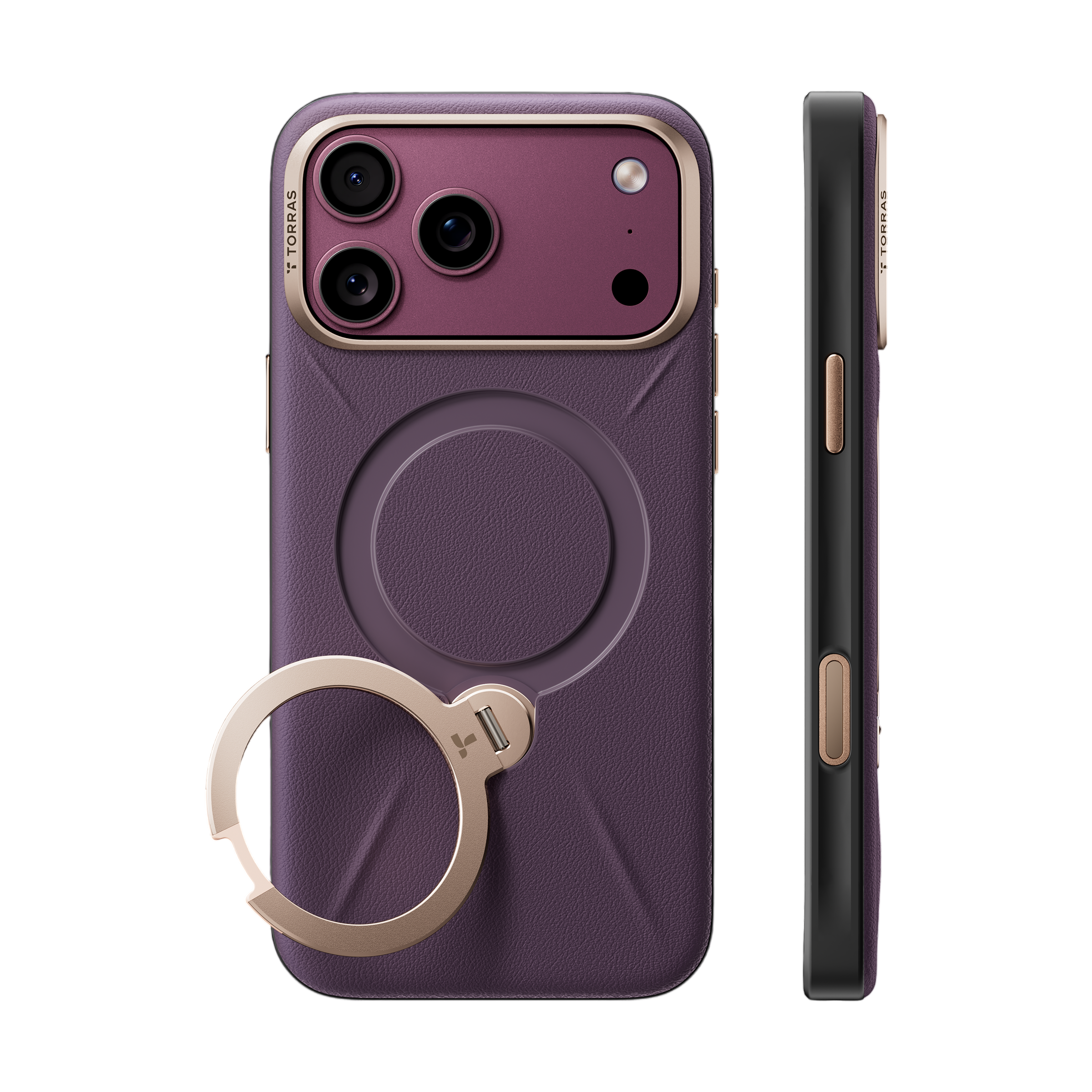 Torras Ostand Q3 VegSkin Case for iPhone 18 Pro Max - Purple