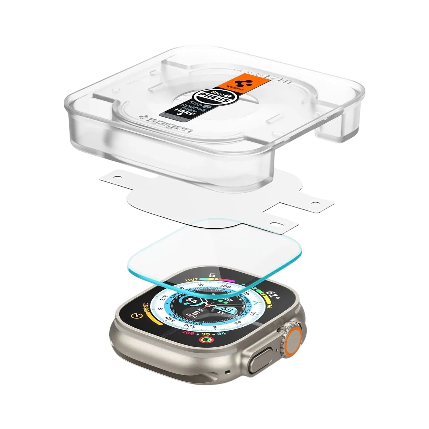 Spigen Apple Watch Ultra 3 / 2 / 1 (49mm) Screen Protector EZ FIT Glas.tR - 2 Pack