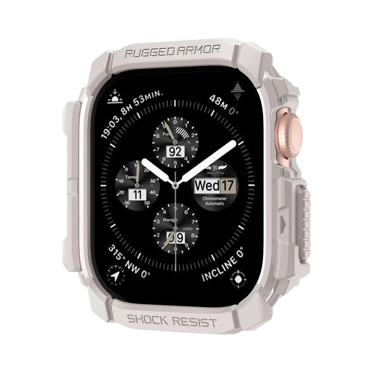 حافظة سبجن روجيد أرمور لسلسلة ساعة آبل 11 / 10 (46 مم)