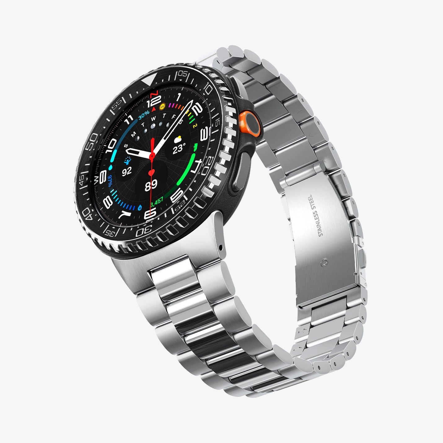 سبجن بيزل تون لسامسونج جالكسي ووتش 8 كلاسيك 46 مم - أسود