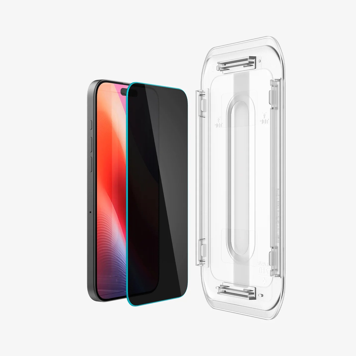 واقي شاشة Spigen iPhone 16 Pro - GLAS.tR EZ Fit Privacy - عبوة واحدة