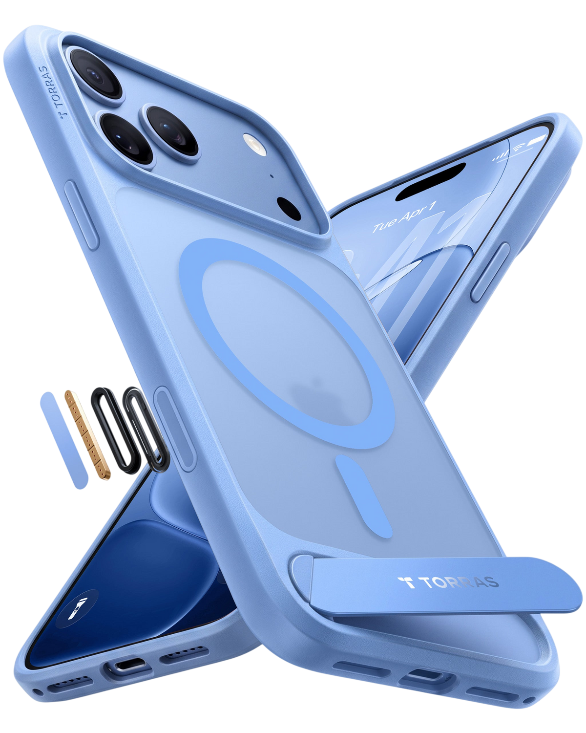 Torras Ostand L1 Case for iPhone 17 Pro / iPhone 18 Pro - Blue