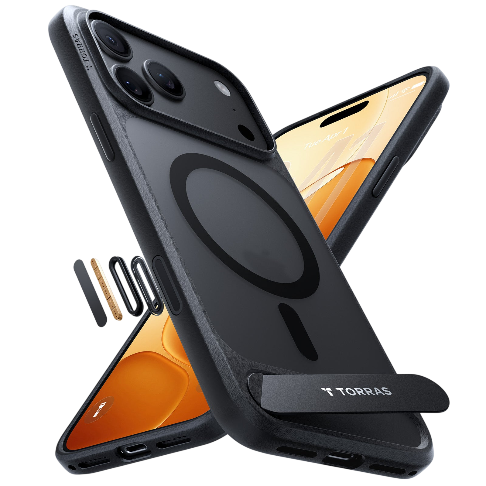Torras Ostand L1 Case for iPhone 17 Pro / iPhone 18 Pro - Black