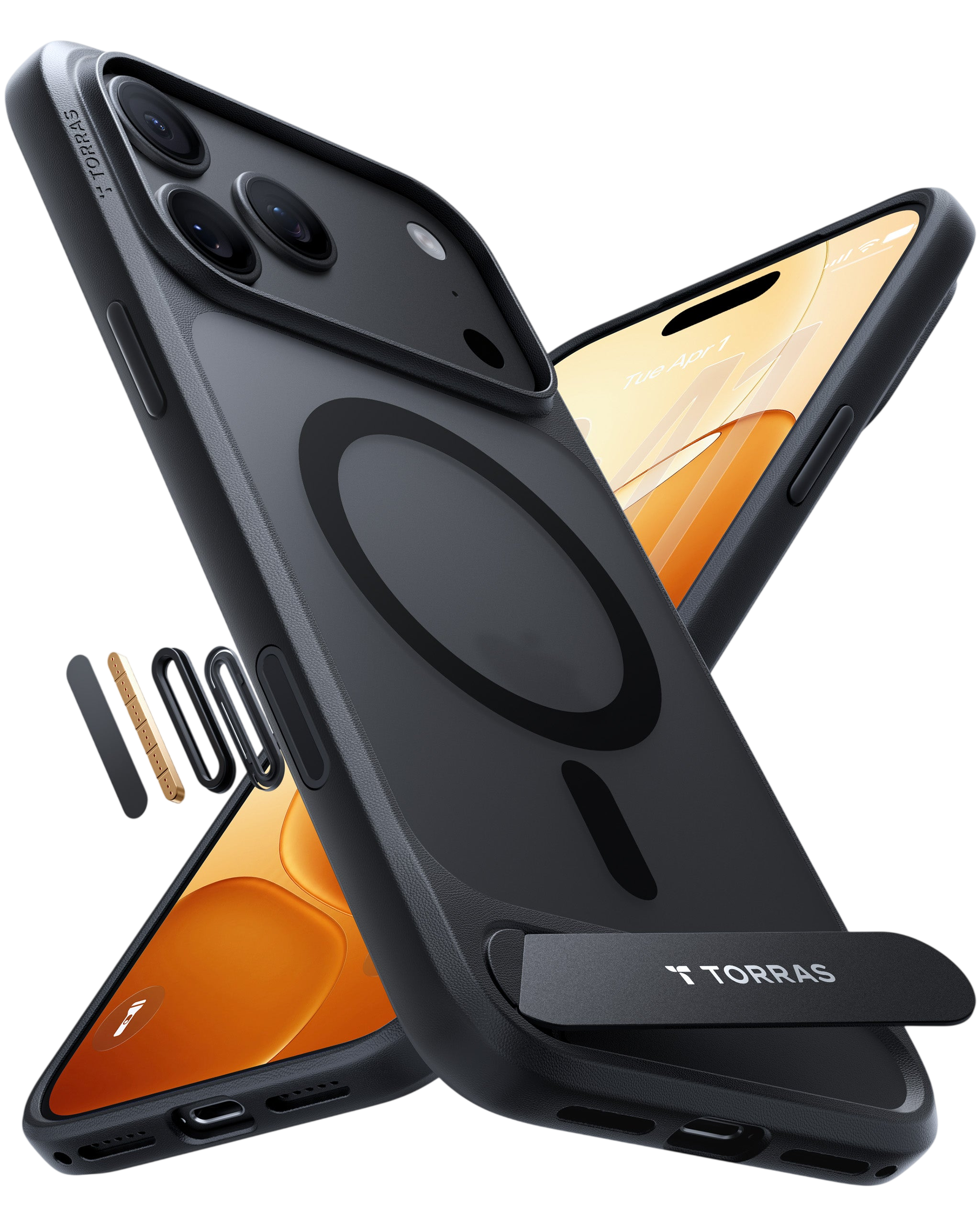 Torras Ostand L1 Case for iPhone 17 Pro / iPhone 18 Pro - Black