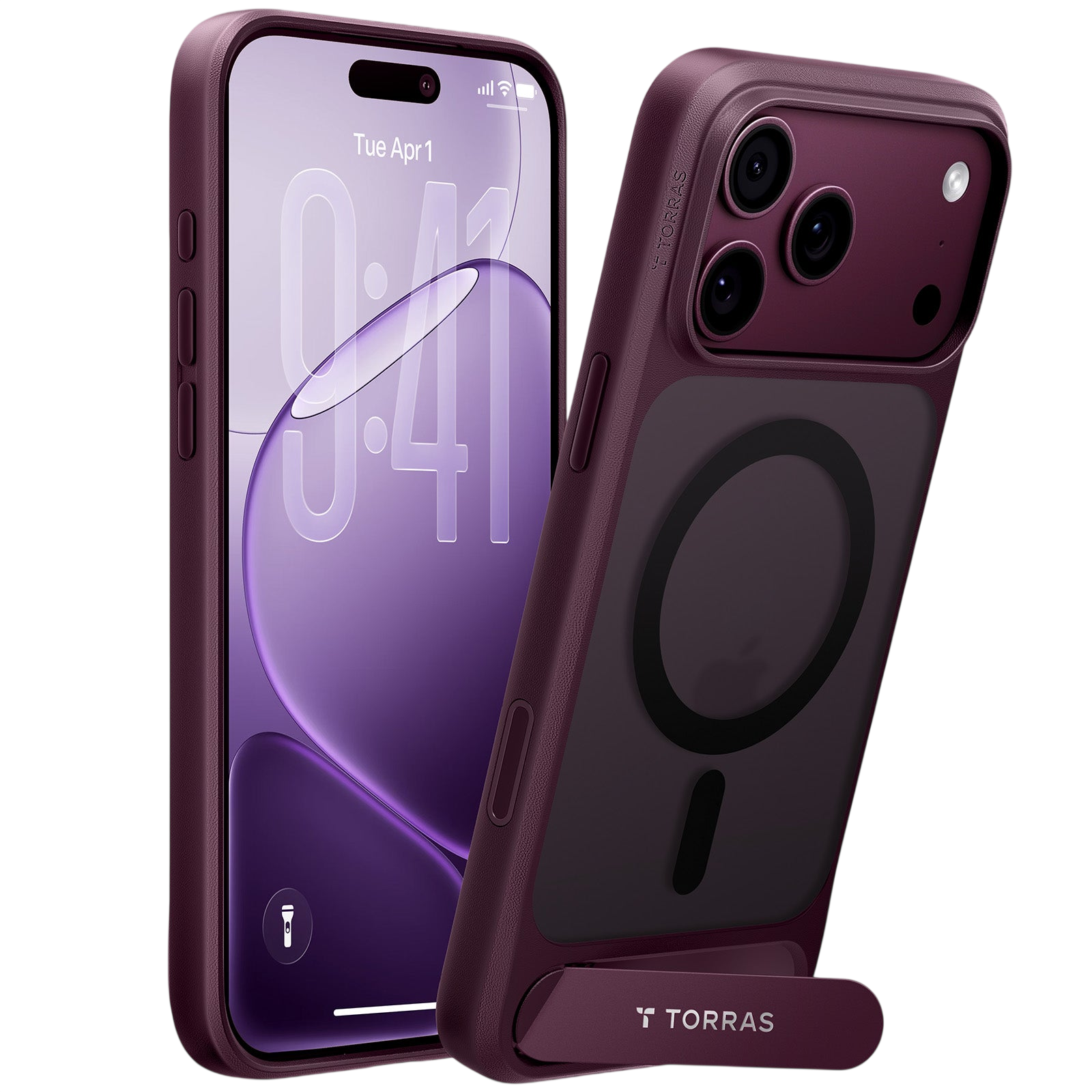 Torras Ostand L1 Case for iPhone 17 Pro / iPhone 18 Pro - Purple