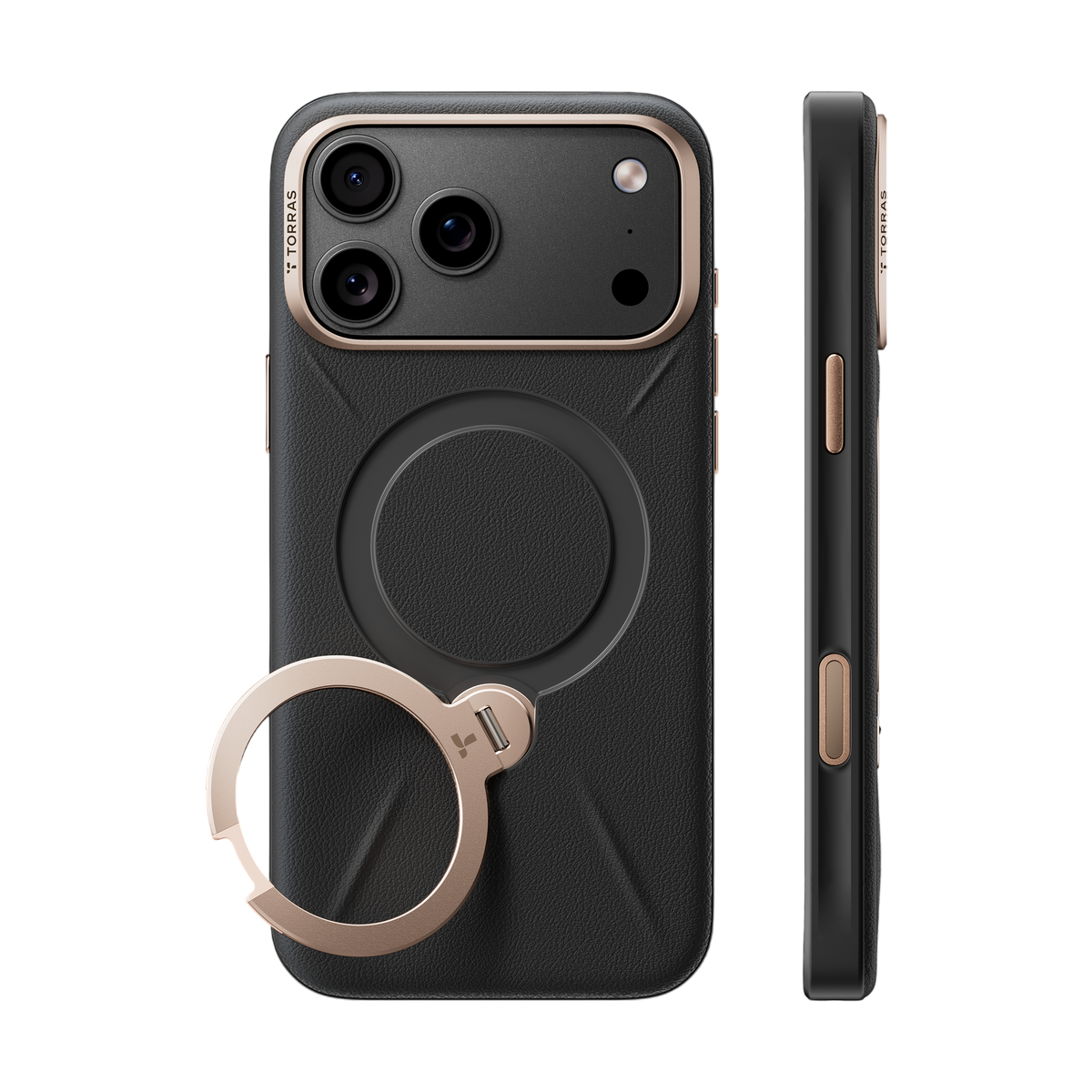 Torras Ostand Q3 VegSkin Case for iPhone 18 Pro Max - Black
