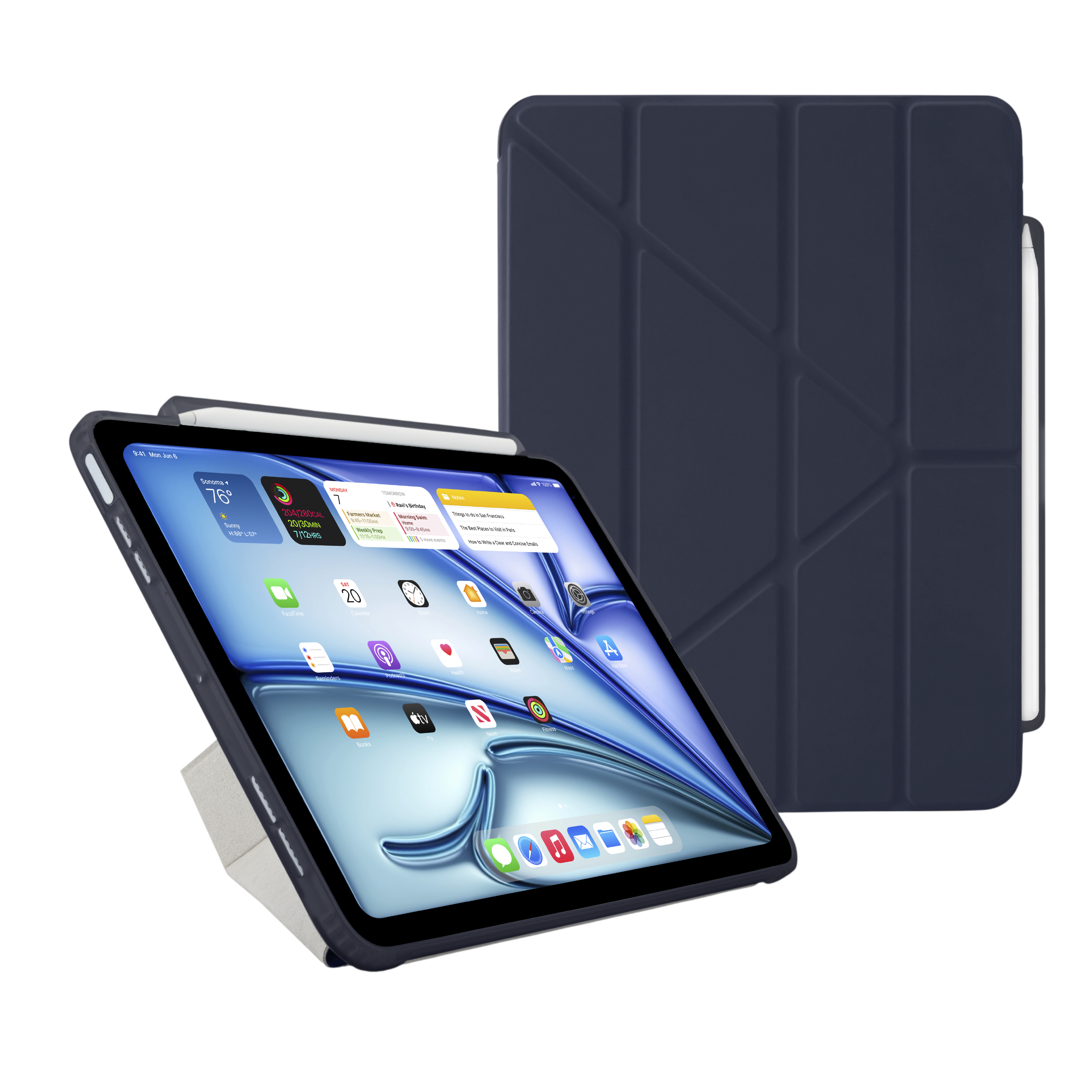 جراب Pipetto Origami No3 بحامل قلم لجهاز iPad Air 11 (M4/M3/M2)