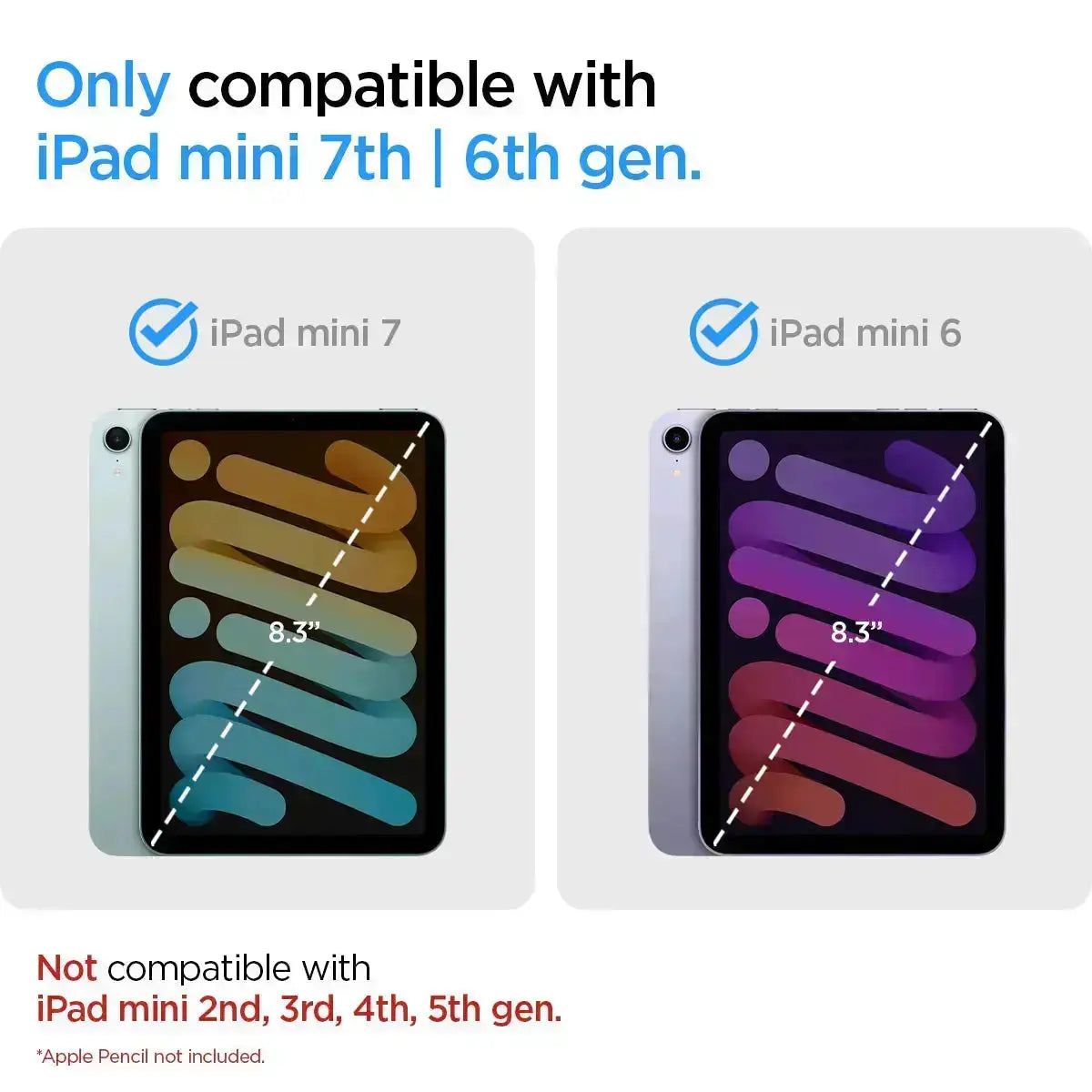 Spigen iPad Mini 7 (2024) / iPad Mini 6 (2021) واقي شاشة Glas tR Slim HD (عبوة واحدة)