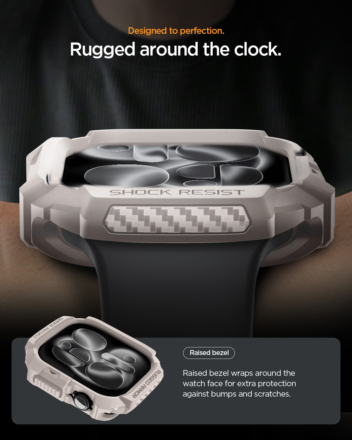 Spigen Rugged Armor 2 Case for Apple Watch Series 11 / Series 10 46mm