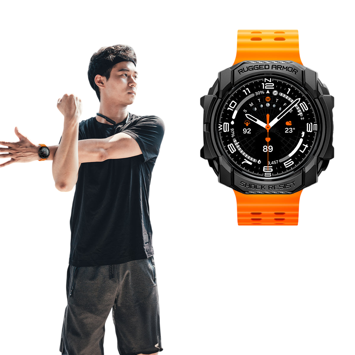 Spigen Rugged Armor Case for Samsung Watch Ultra 47mm (2025/2024)