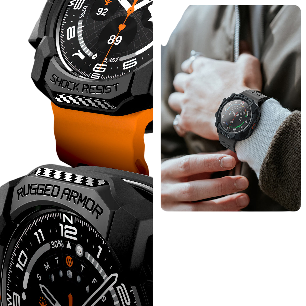 Spigen Rugged Armor Case for Samsung Watch Ultra 47mm (2025/2024)