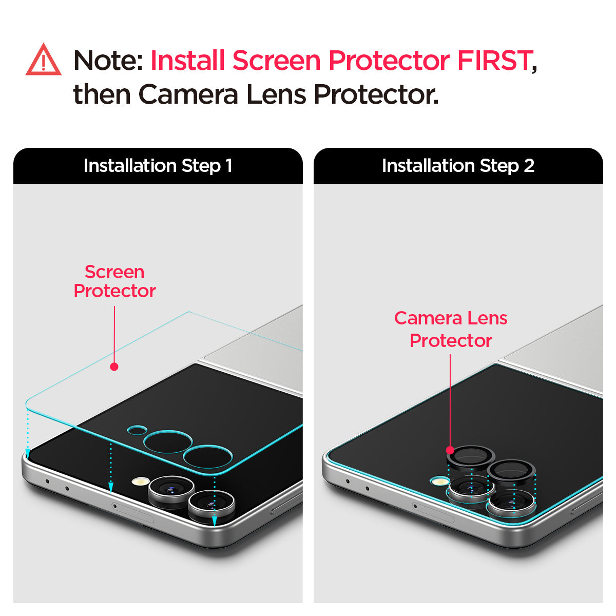 Spigen Optik Pro EZ Fit Lens Protector for Samsung Galaxy Z Flip 7 - 2 Pack