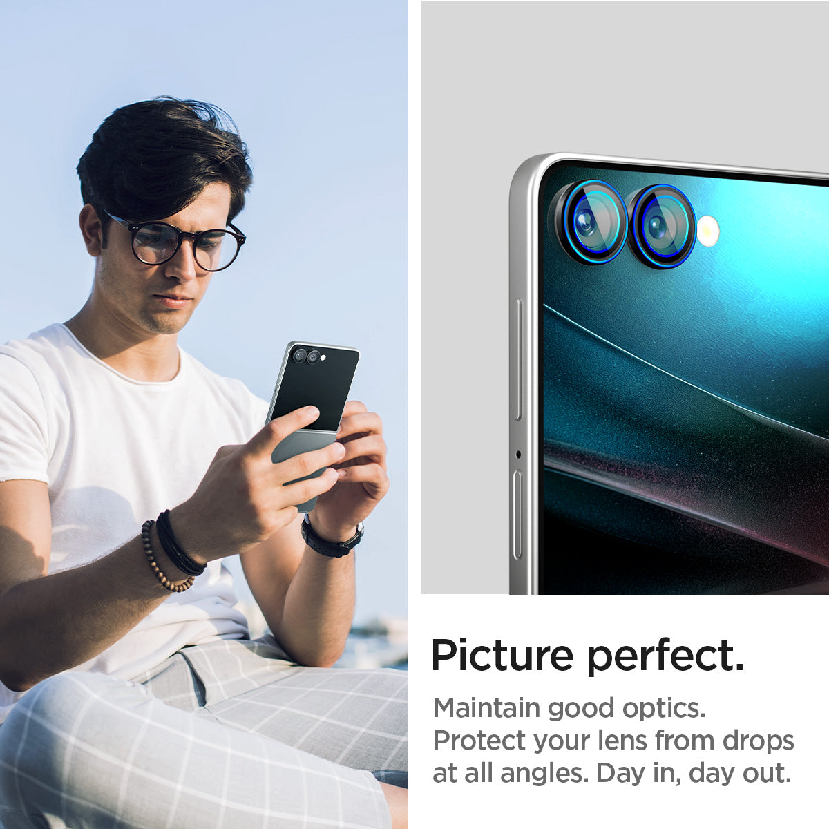 Spigen Optik Pro EZ Fit Lens Protector for Samsung Galaxy Z Flip 7 - 2 Pack