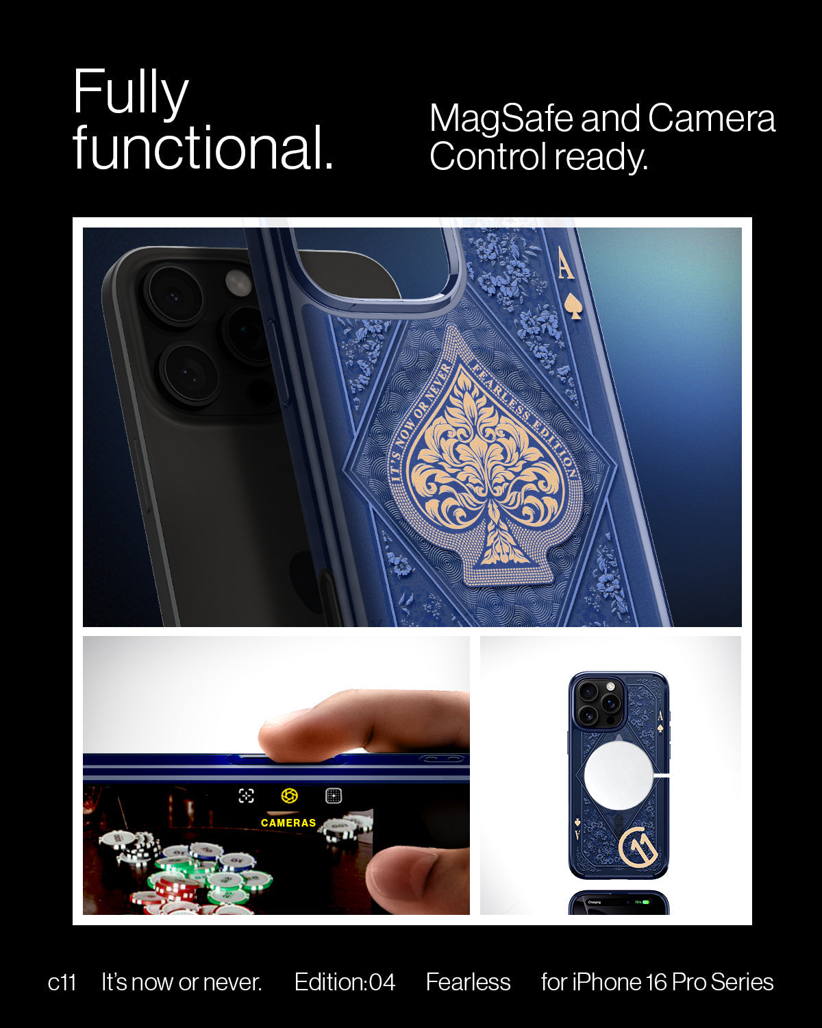 Spigen c11 Series Fearless Edition (MagFit) Case for iPhone 16 Pro